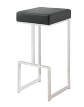 Coaster Gervase Square Bar Stool Black and Chrome Model 105263